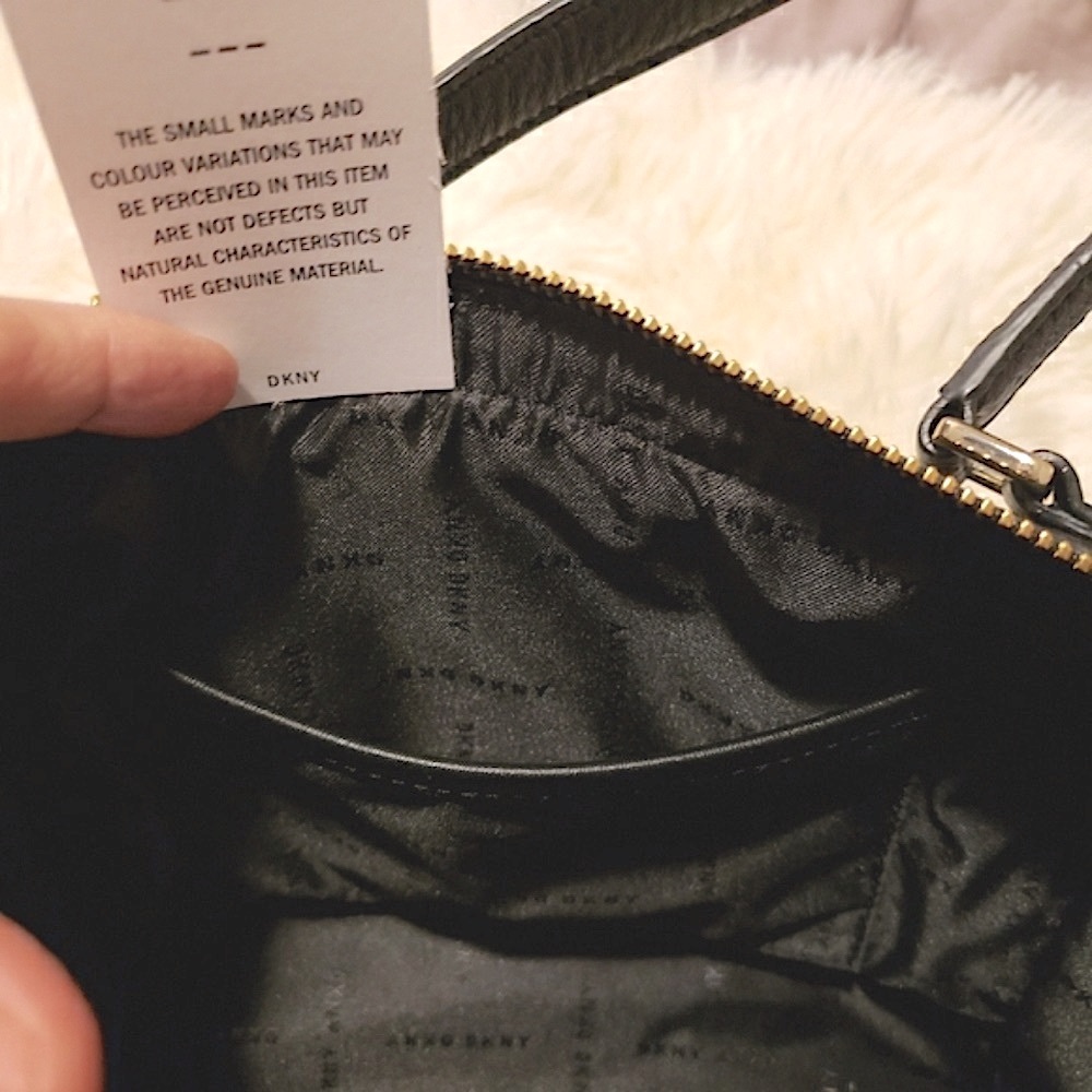 REDUCED - DKNY Marcy Black Medium Pebble Leather Crossbody Satchel NWT - Picture 12 of 14